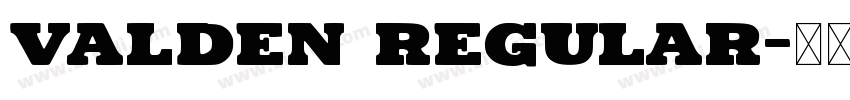 Valden Regular字体转换